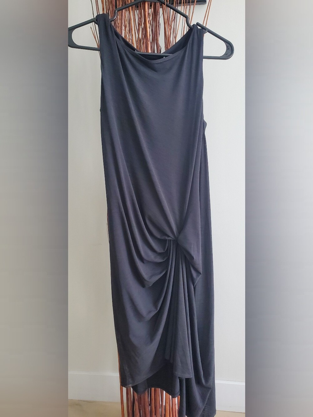 Gorgeous Elegant- Black-fully lined Gathered Midi Dress